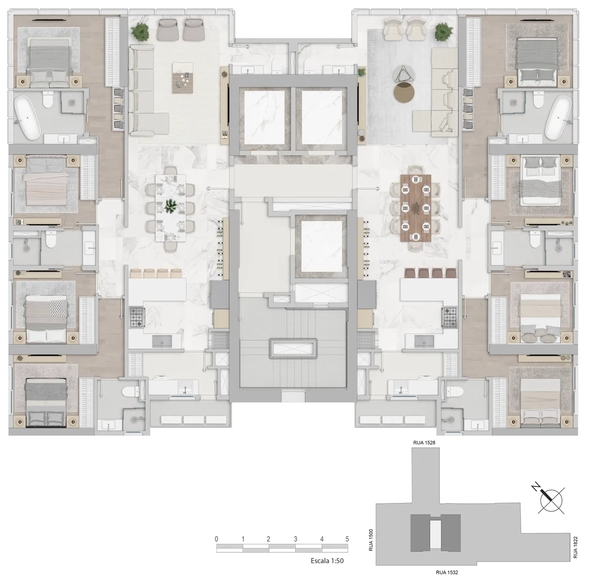 Planta Tipo - 152,67 m²